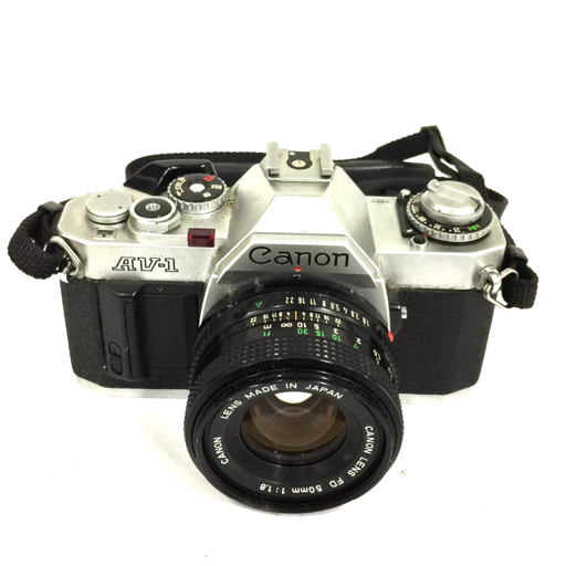 1円 Canon AV-1 LENS FD 50mm 1:1.8 一眼レフフィルムカメラ
