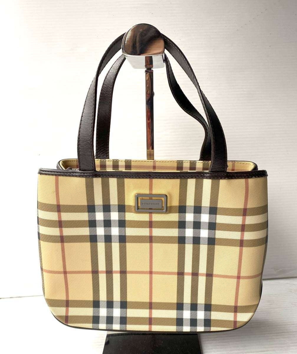 BURBERRY バーバリー ハンドバッグ ノバチェック ブラウン系