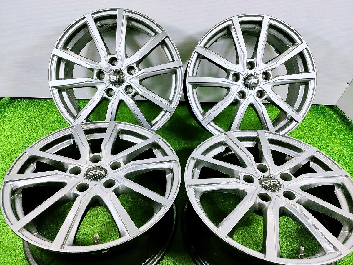 ◆S.R.◆17x7J +38 5穴 114.3 アルミ ホイール 4本 【宮城発 送料無料】MYG-A10944