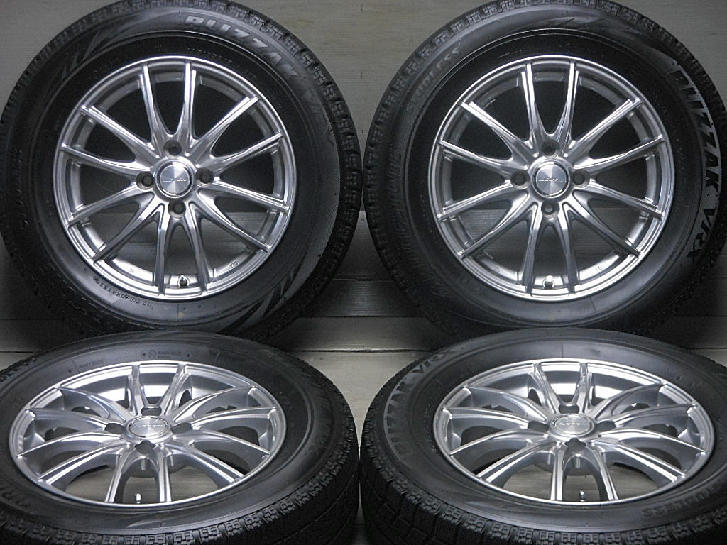 LEBEN 15×5.5J 4H PCD100 IS40 ブリザック VRX 195/65R15 カローラアクシオ、フィールダー、オーラ、ノート他