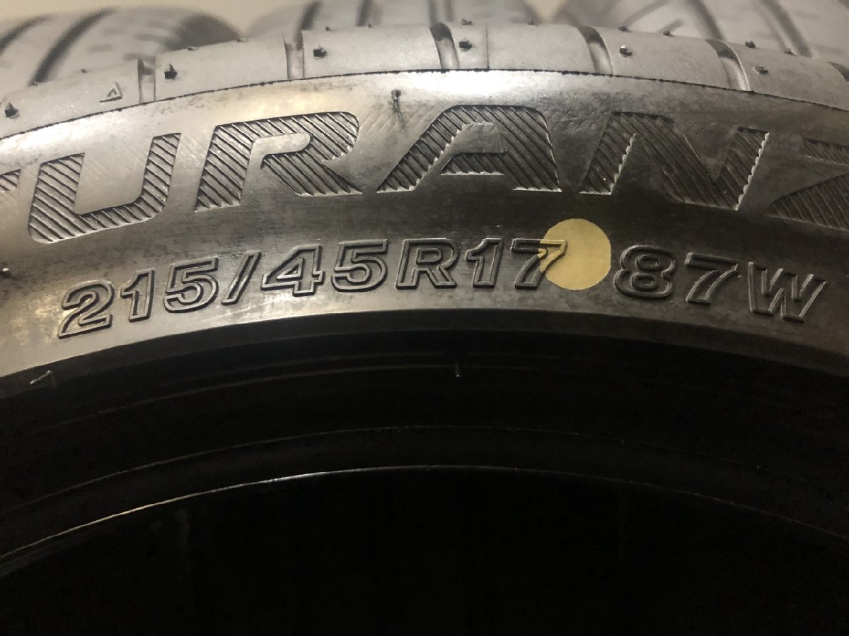 新車外し 22年製 BS BRIDGESTONE TURANZA T002 215/45R17 17インチ 夏