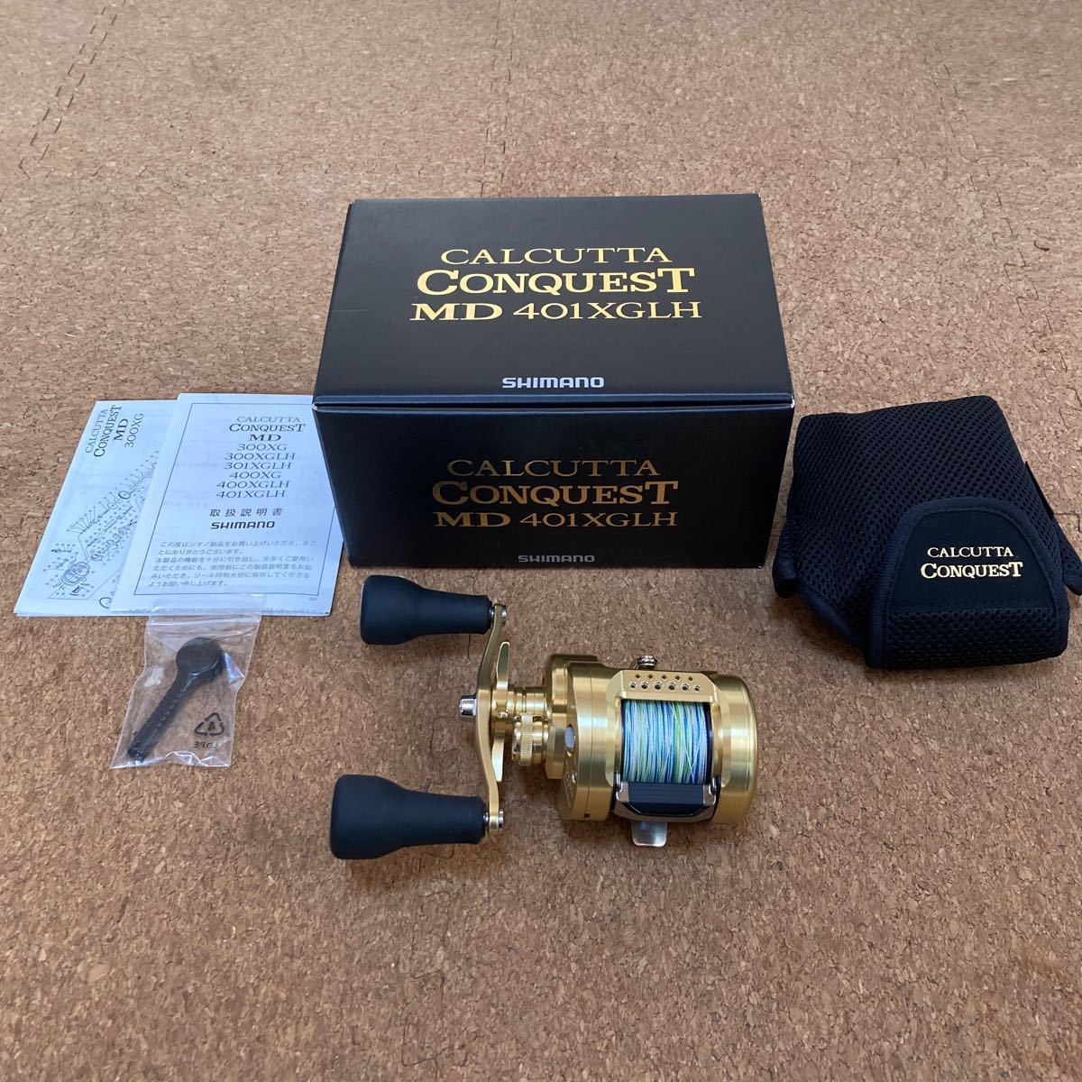 シマノ 23カルカッタコンクエストMD 401XGLH 超美品 左巻き ベイトリール CALCUTTA CONQUEST 0