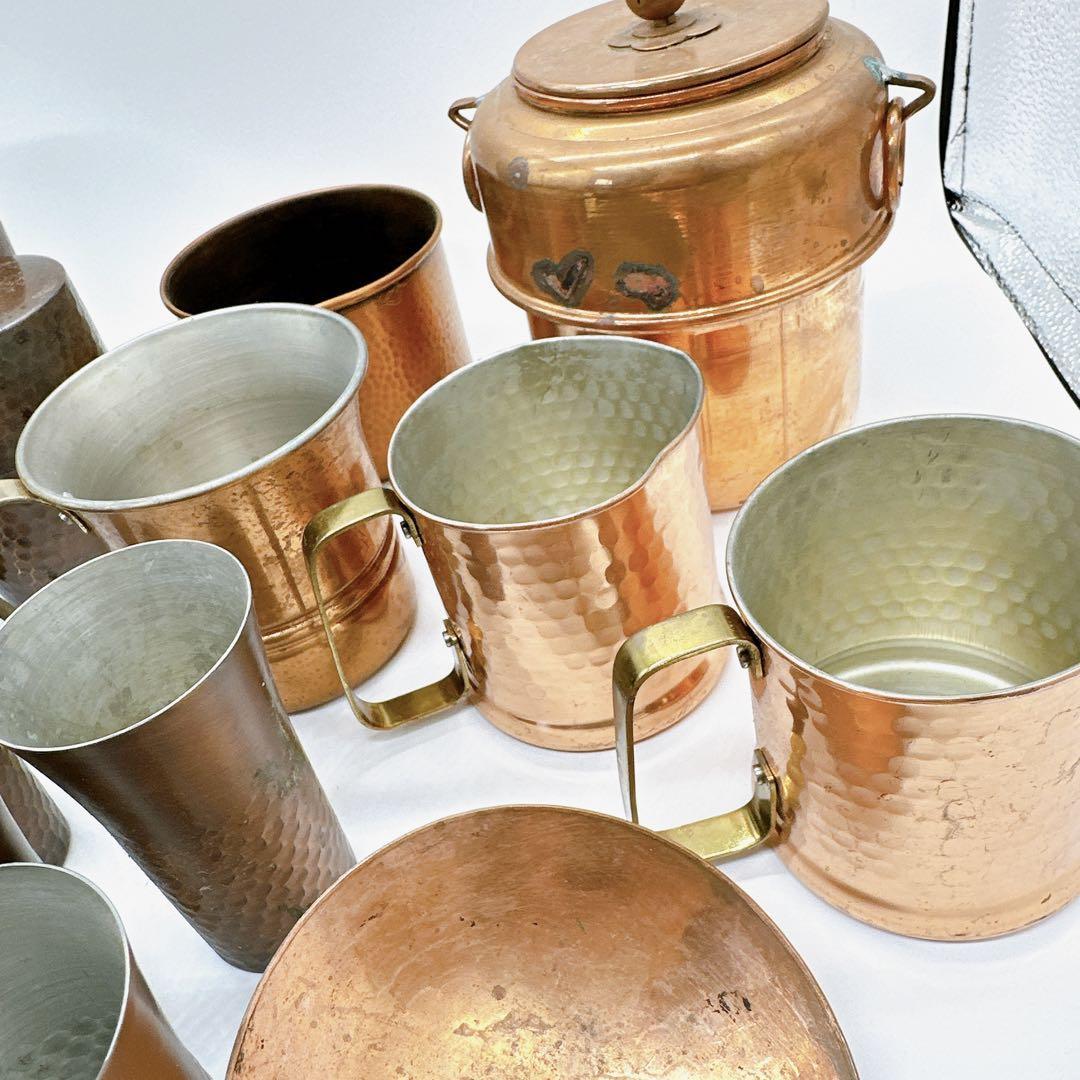 銅　工芸品　食器等　10キロ程度 銅 工芸品 食器等 10キロ程度 銅食器 銅製品 20点 まとめ売り 【公式通販】