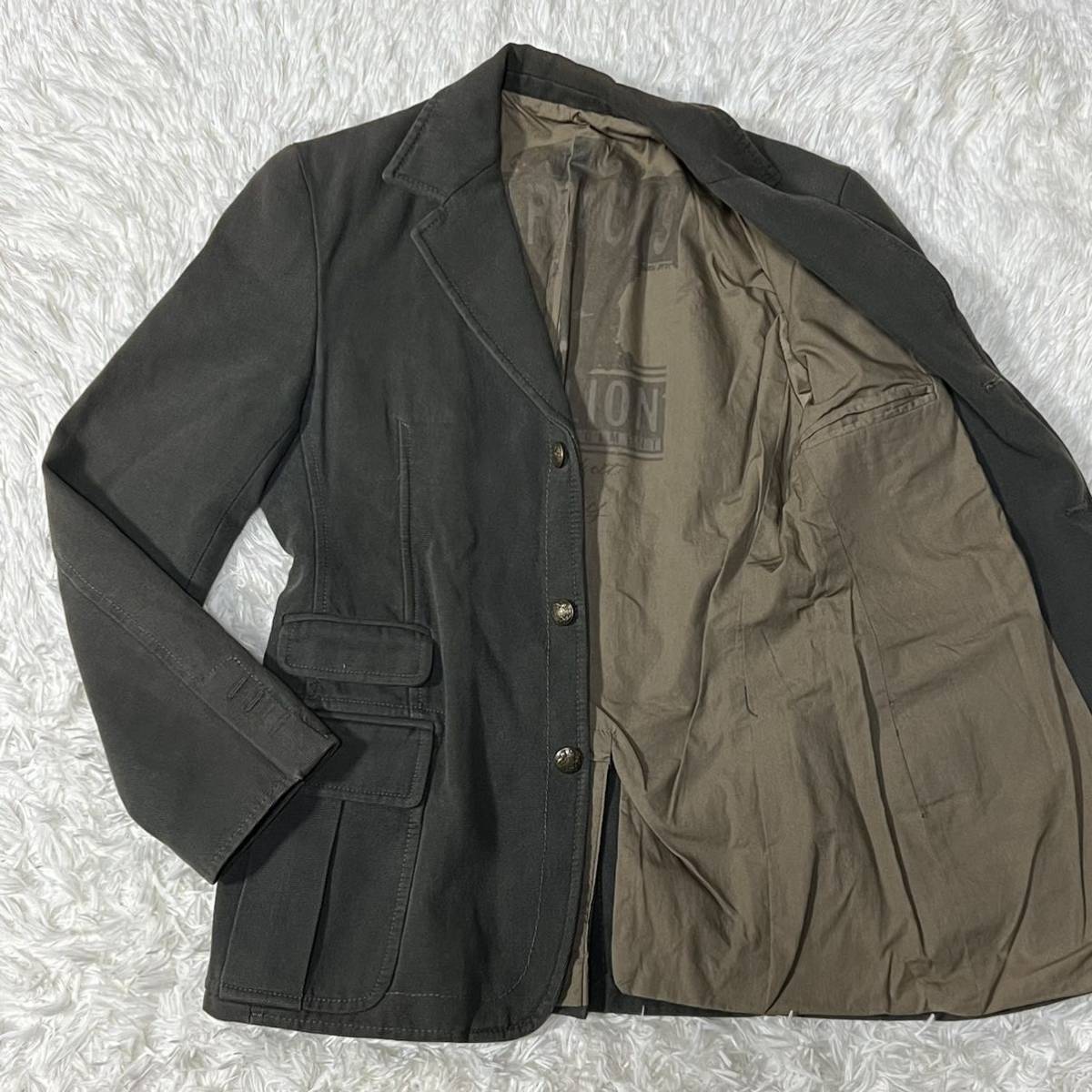 美品 ドルチェ&ガッバーナ DOLCE&GABBANA テーラードジャケット ロゴ
