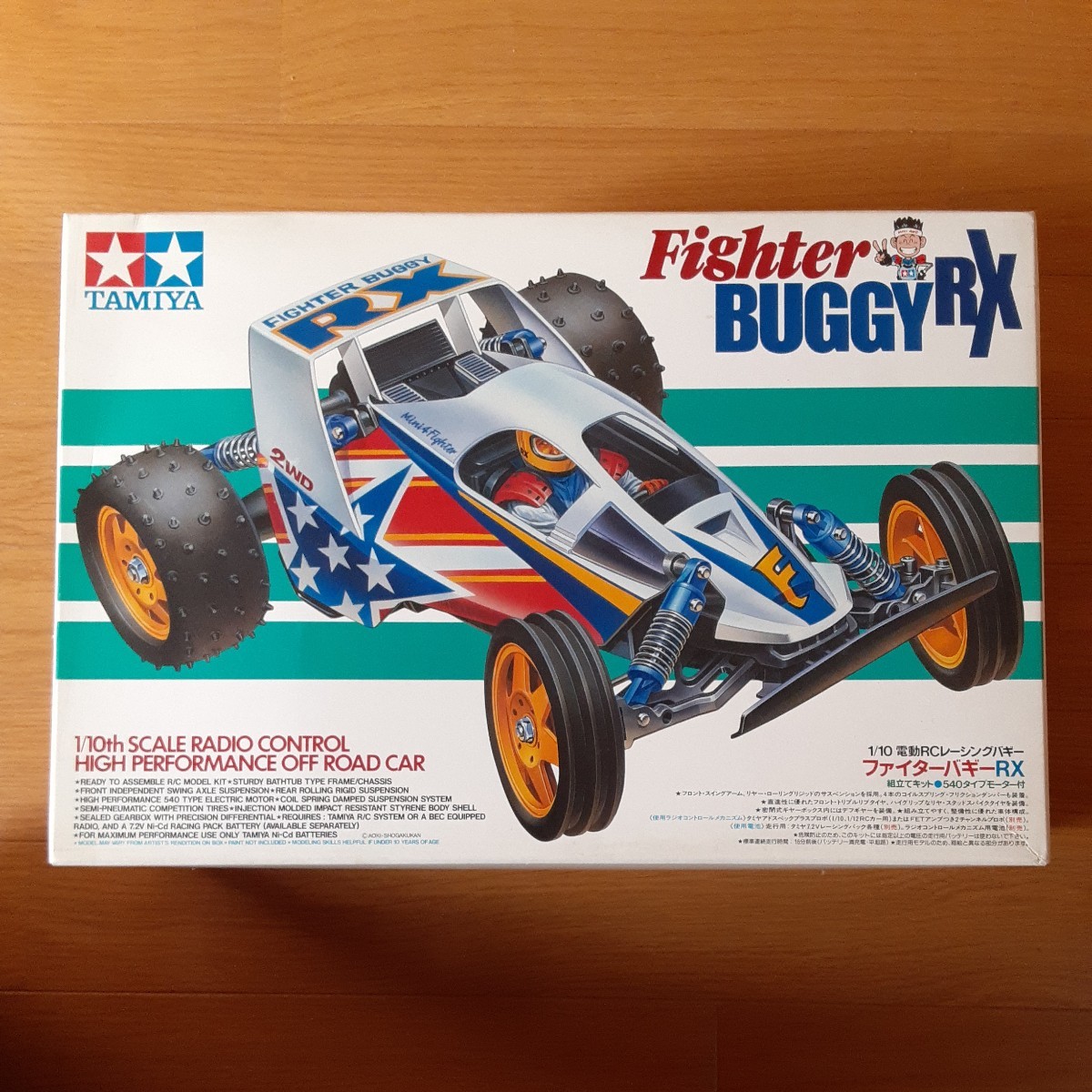 タミヤ TAMIYA 1/10 電動RCカー No.184 ファイターバギー RX 欠品あり。