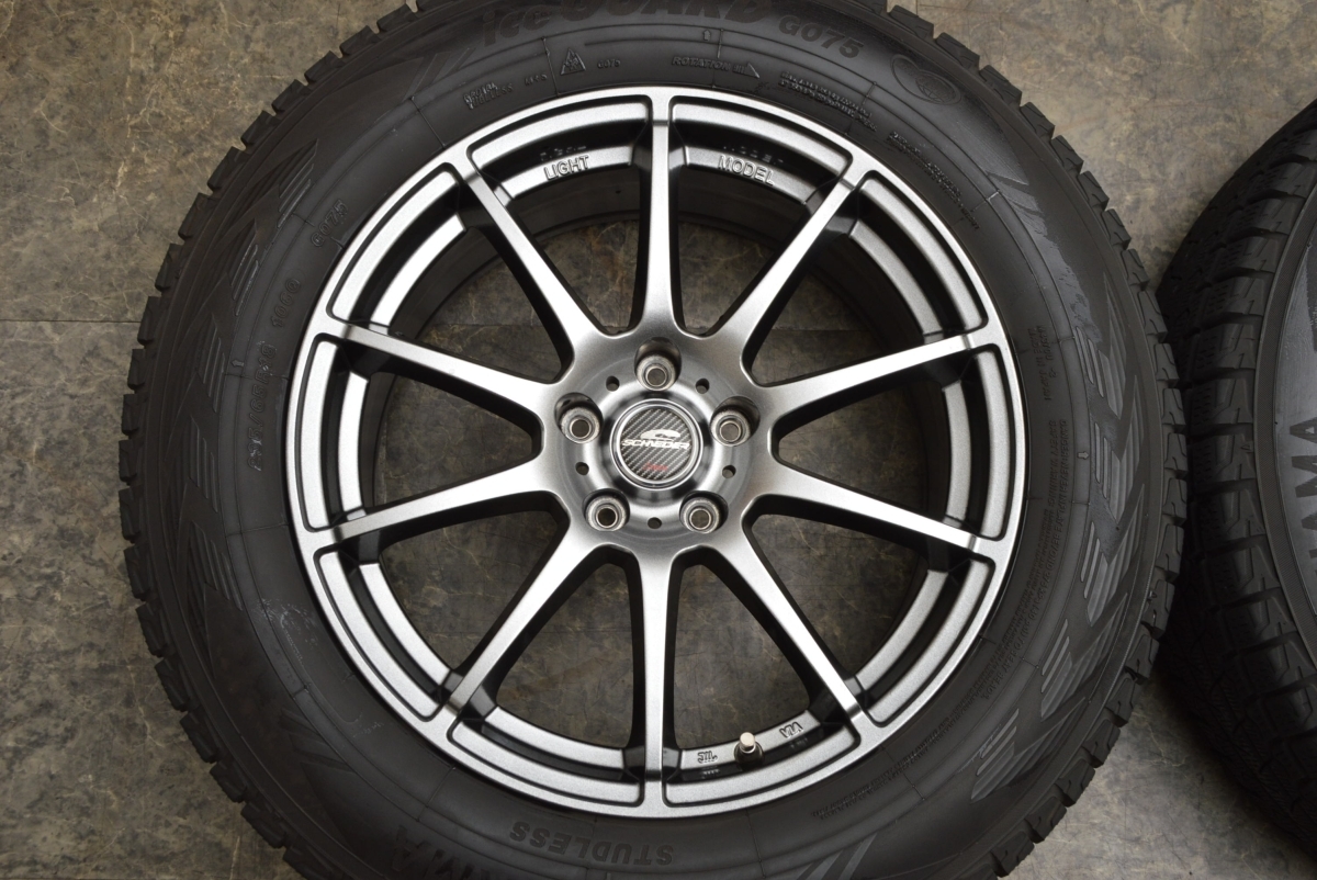 【美品】シュナイダー 18in 8J +35 PCD114.3 ヨコハマ アイスガード G075 235/65R18 レクサス RX ムラーノ 交換用に 即納可能 送料無料 +35 シュナイダー 18インチ 目立った傷や汚れなし☆エーテック Only 公式通販