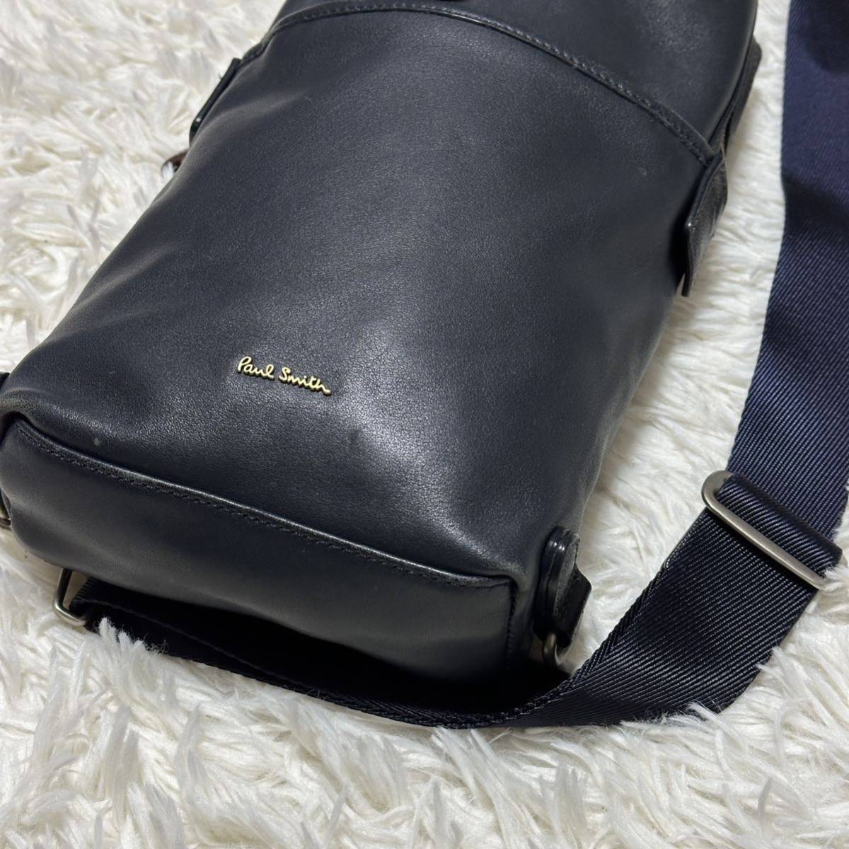Paul Smith 高級感 メンズ レザー ボディバッグ ショルダーバッグ