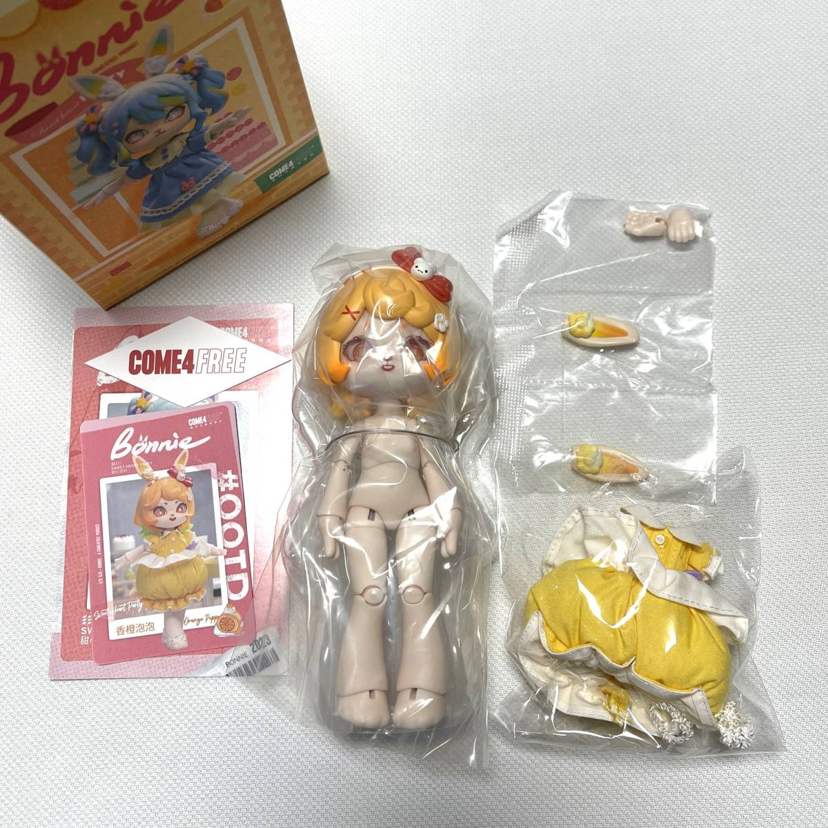 即決価格 COME4FREE Bonnie Orange Poppop オレンジ ボニーバニー スウィートハートパーティー 1/12 BJD ドール ブラインドトイ ボニバニ