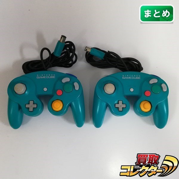 gH687a [動作未確認] GC ゲームキューブ コントローラーのみ エメラルド 計2点 | X
