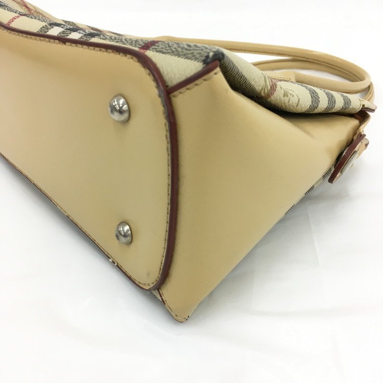 ハンドバッグ ノバチェック BURBERRY バーバリー レザー 希少