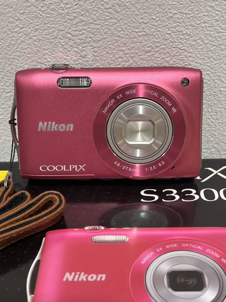 ニコン/Nikon COOLPIX S3300 ピンク デジカメ 一式 動作未確認 現状品