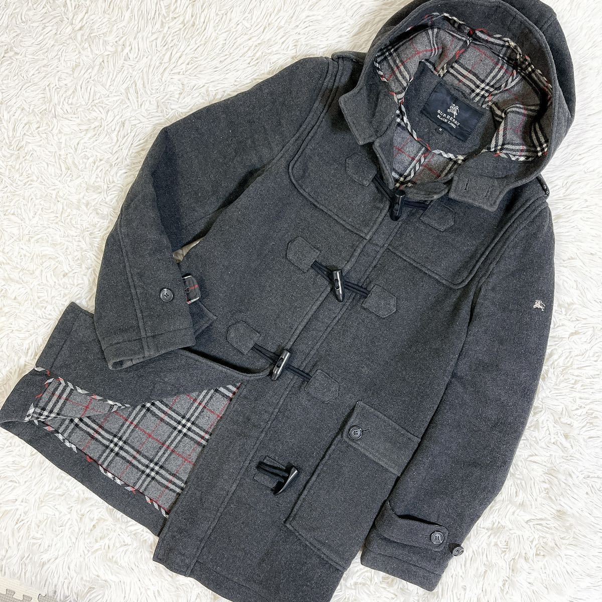 ☆カシミヤ☆ バーバリーブラックレーベル ダッフルコート フード