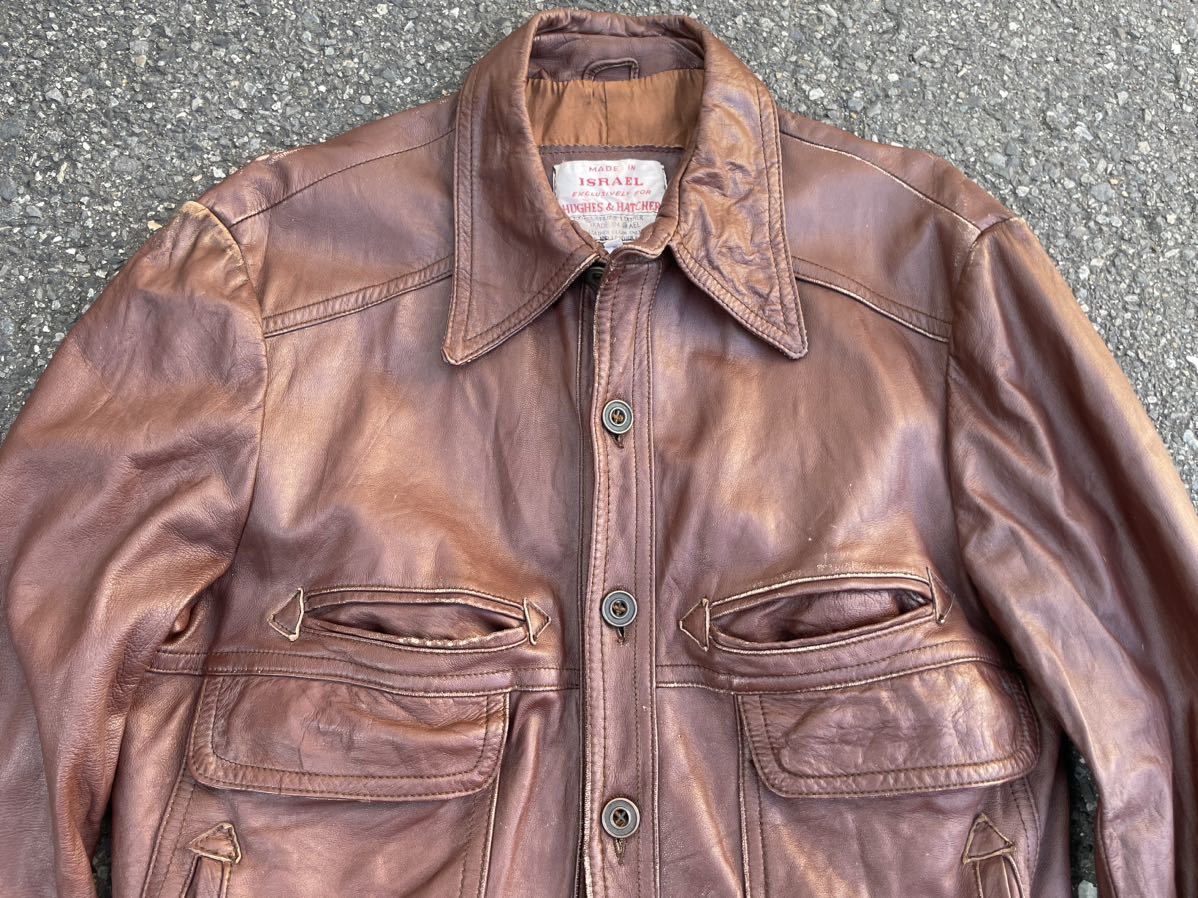 70s ビンテージ レザージャケット M 60~70s メンズL 70sビンテージ