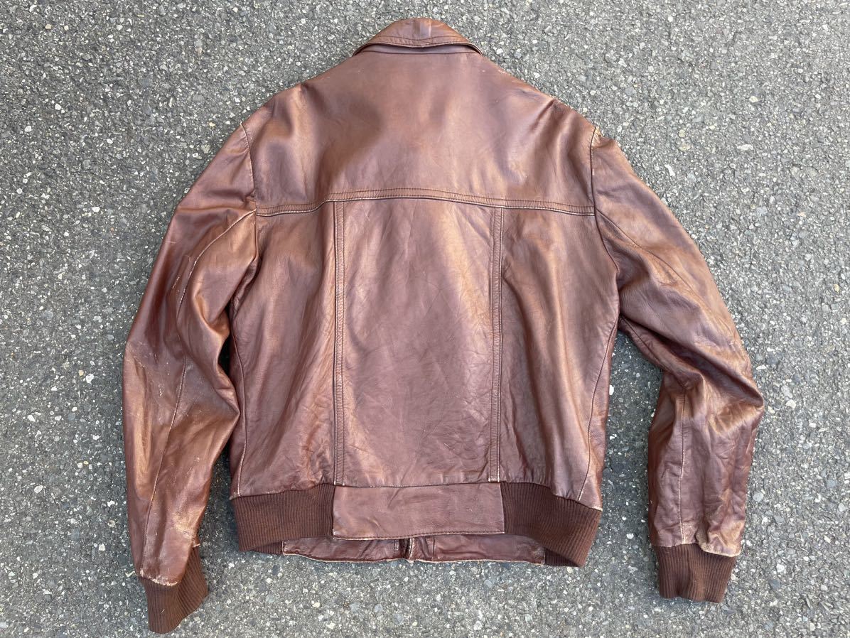 70s ビンテージ レザージャケット M 60~70s メンズL 70sビンテージ