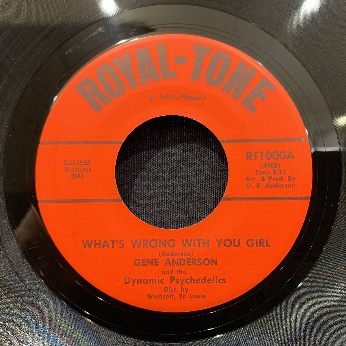【EP】Gene Anderson - Whats Wrong With You Girl / Baby I Dig You 1968年USオリジナル Royal-Tone RT1000 