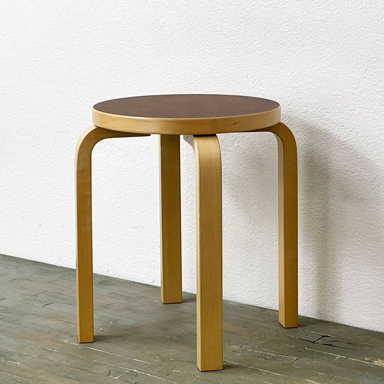 ○ アルテック artek × 無印良品 MUJI E60 スツール バーチ材 4本脚 