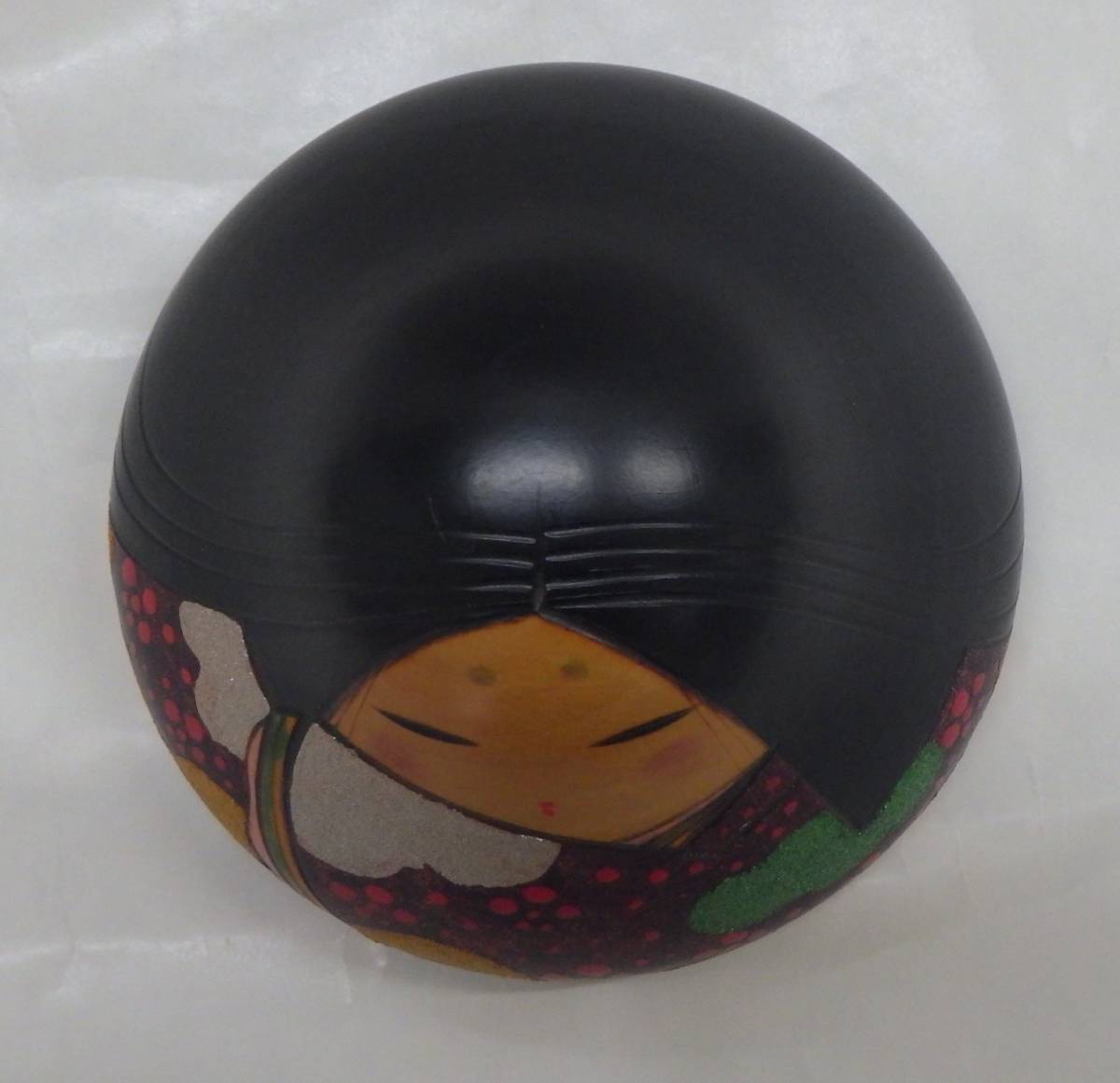 創作こけし 関口としお 在銘 高さ約7.2cm 「花宴」 郷土玩具 民芸品