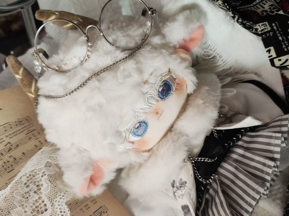 着せ替えぬいぐるみ 20cm 無属性 ぬいぐるみ 棉花娃娃 羊 子羊 擬人