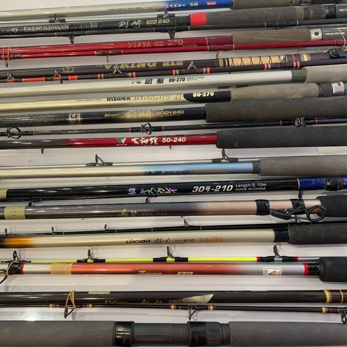 ττ【1円スタート】 ロッド 投竿 ジャンク品 まとめ15本セット 全体的に状態が悪い