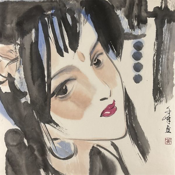 芝田米三 作 油絵「赤薔薇」サイン入り 額 外寸約33cm×43cm 絵画