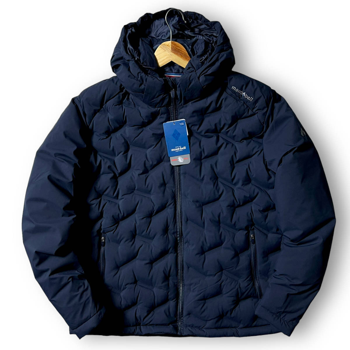 新品 mont-bell モンベル 定価5.4万 撥水 防寒 保温 ハイブリッド ダウンジャケット ブルゾン アウトドアウェア L 2way 秋冬 ◆B2090c