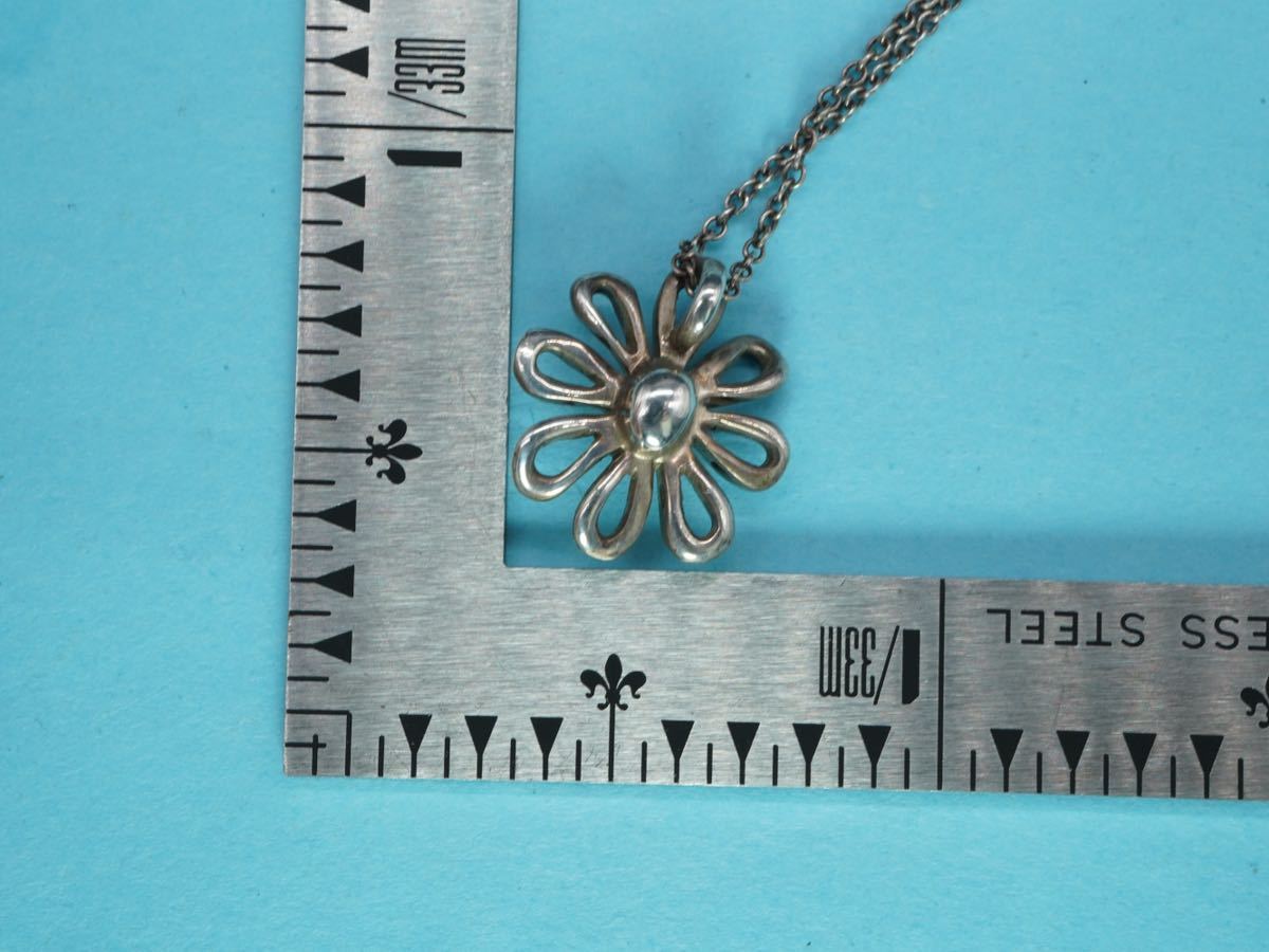 1216】TIFFANY シルバー 925 花 ネックレス 長さ約42cm ティファニー 
