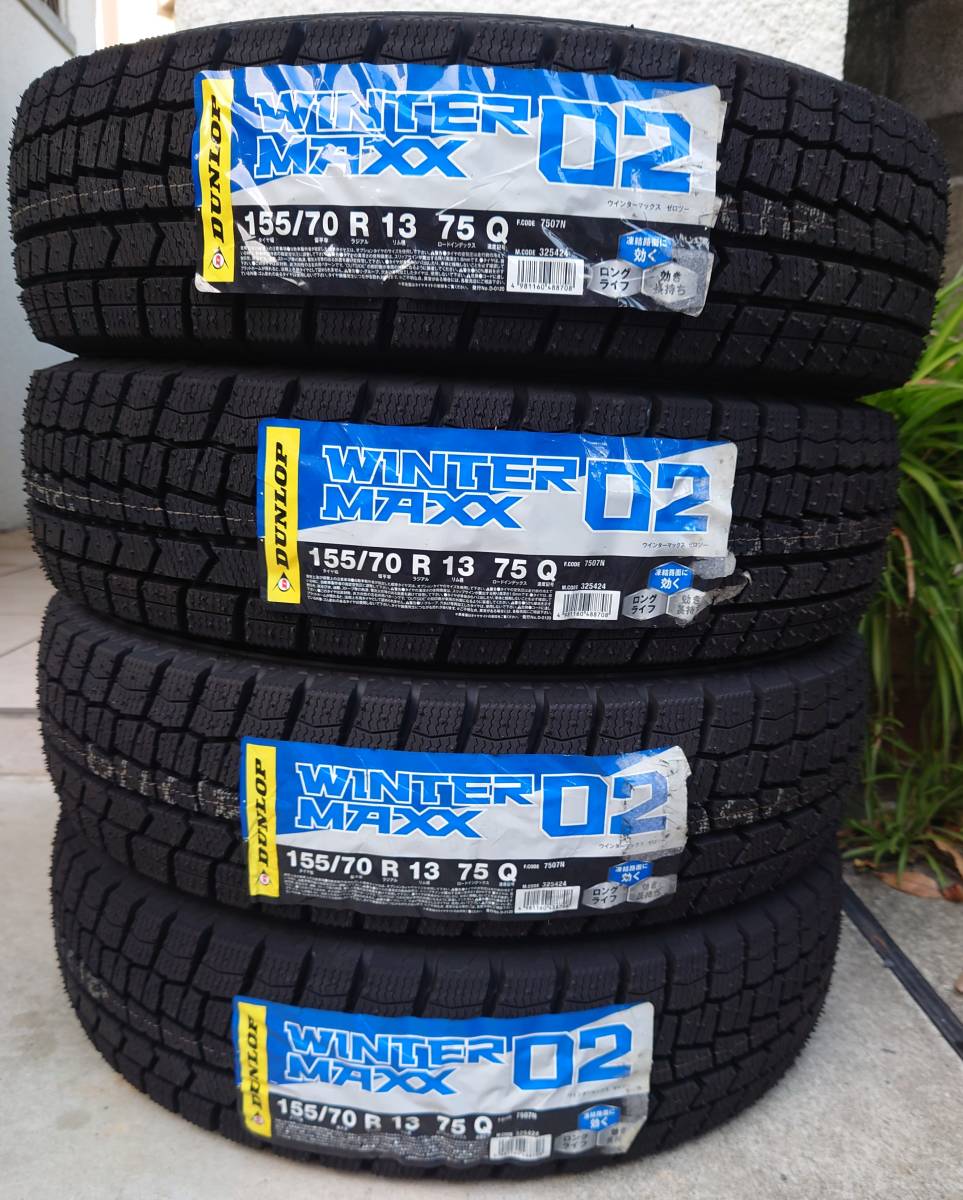 155/70R13 ダンロップWM02 4本セット タイヤ 自動車、オートバイ