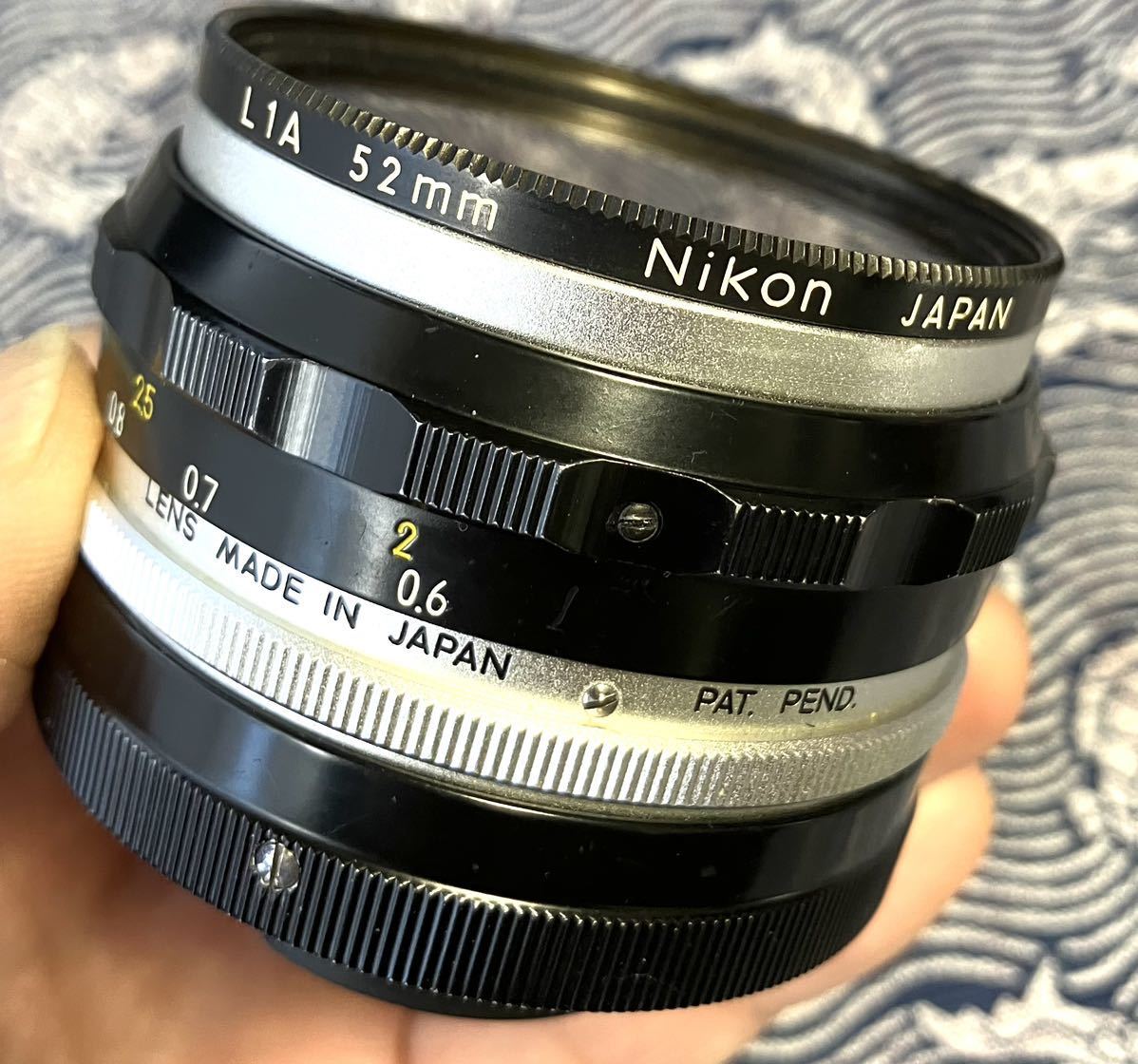 9枚絞り羽根・PAT.PEND.刻印】Nikon Nikkor-s 5cm f2 ニコン