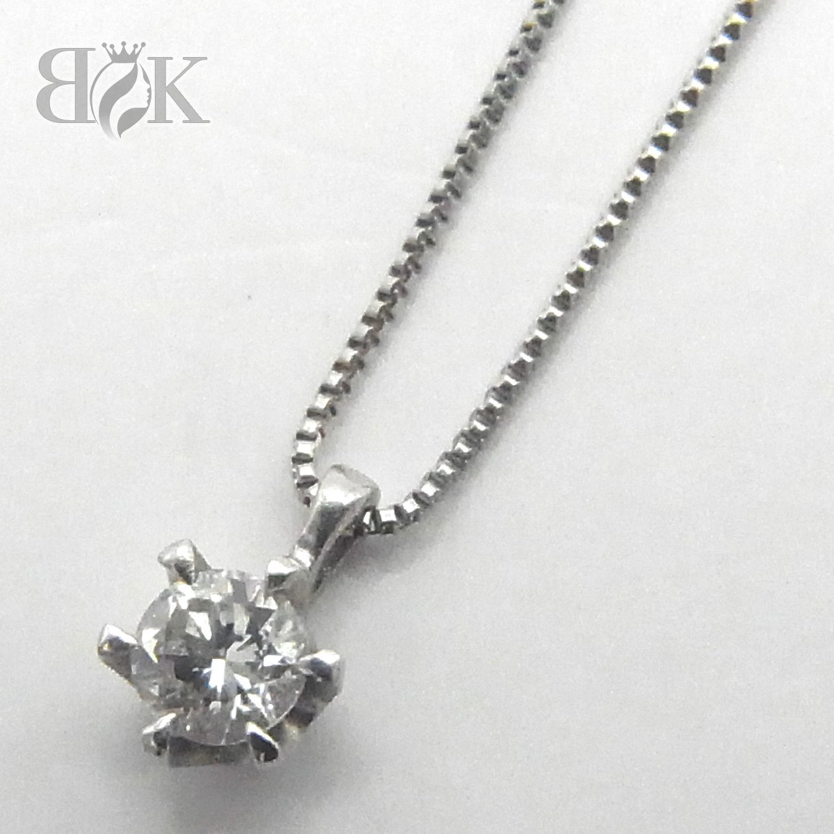 PT900 PT850 ダイヤモンドネックレス 0.10ct 約1.3g 長さ：約41cm 