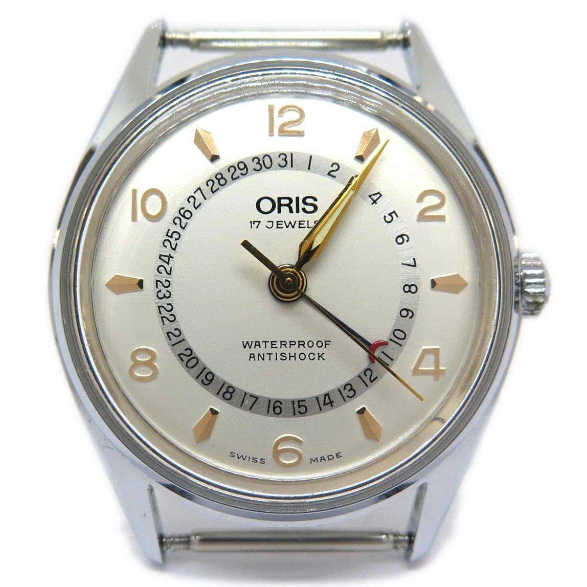 1円 ry ORIS オリス アンチショック デイト メンズ 手巻き 腕時計 7295 