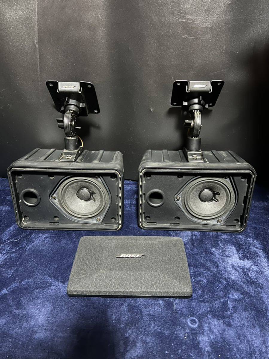 BOSE ボーズ スピーカー ペア オーディオ機器 model 101MM ブラケット 付き　サランネット1つ無し　音出しチェックOK 中古品