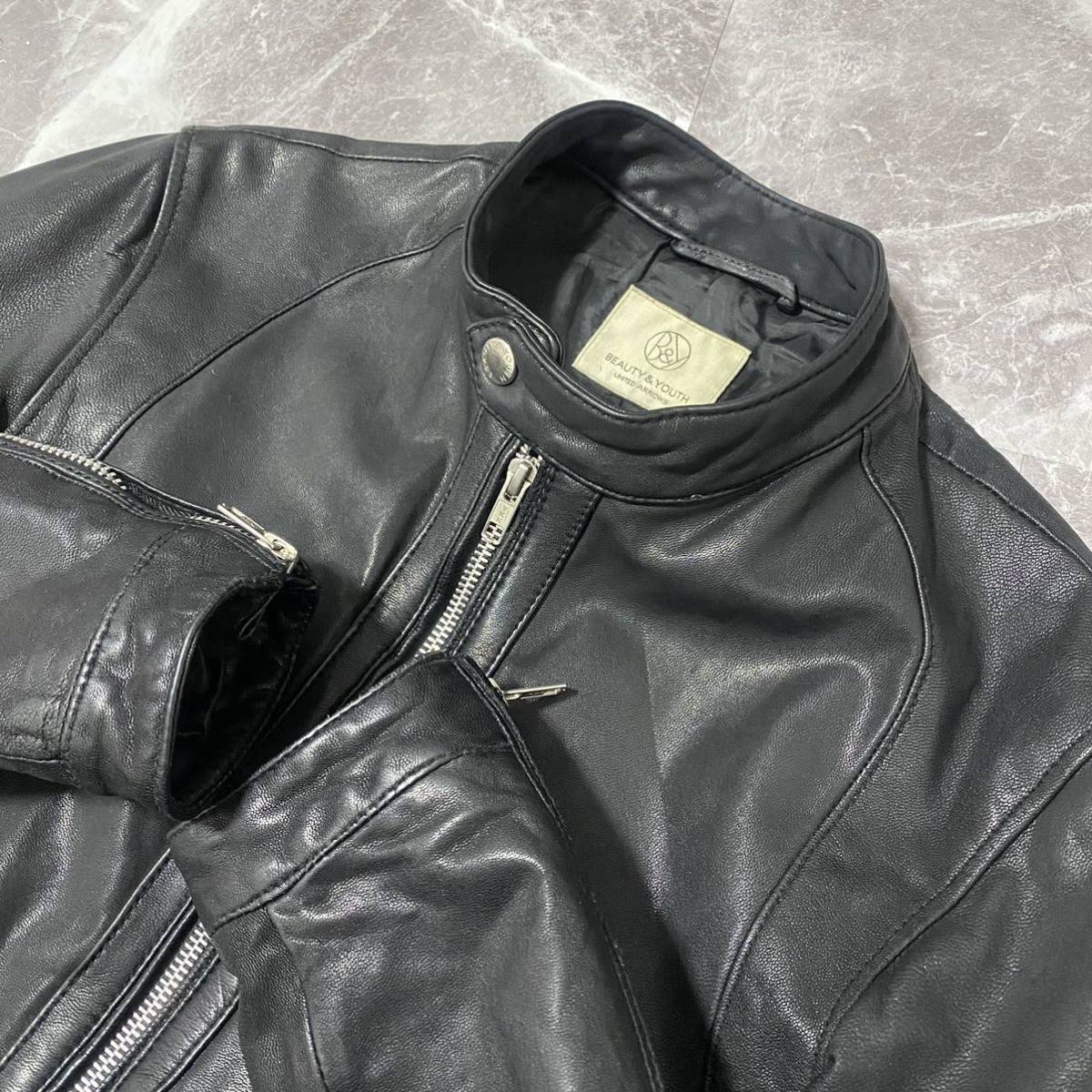 人気のLサイズ!!【UNITED ARROWS】山羊革/ゴートスキン 黒/ブラック