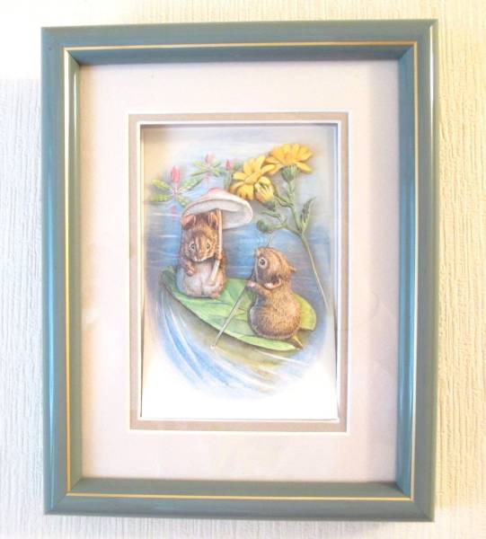 レア レーシー・ヘルプス ねずみ イギリス 絵本 3D 立体額 動物_1
