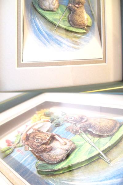 レア レーシー・ヘルプス ねずみ イギリス 絵本 3D 立体額 動物_2
