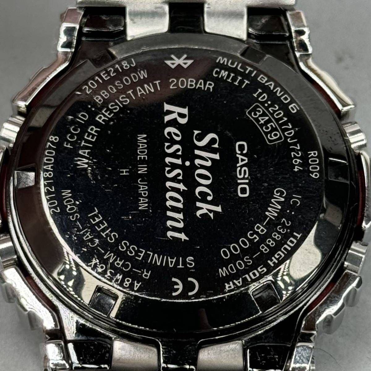 メンズ 極美品 箱説タグ付 G-SHOCK GMW-B5000D 電波ソーラー シルバー