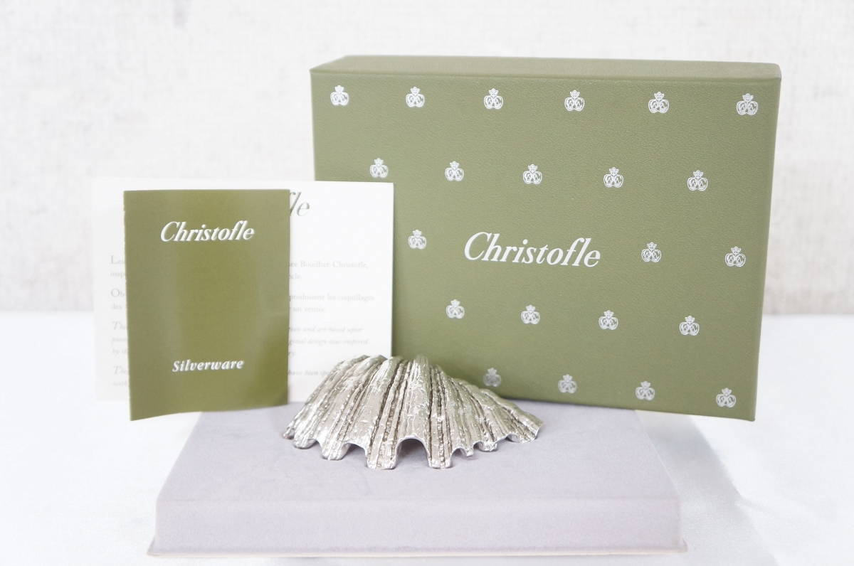 Christofle クリストフル オシリス 3本セット ステンレス ① ① Christofle クリストフル Silverware 貝型 置物 重量:約124.3g