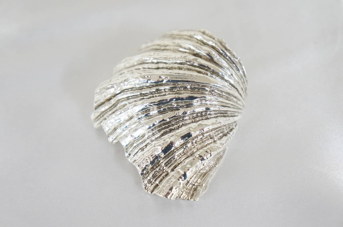 ① Christofle クリストフル Silverware 貝型 置物 重量:約124.3g