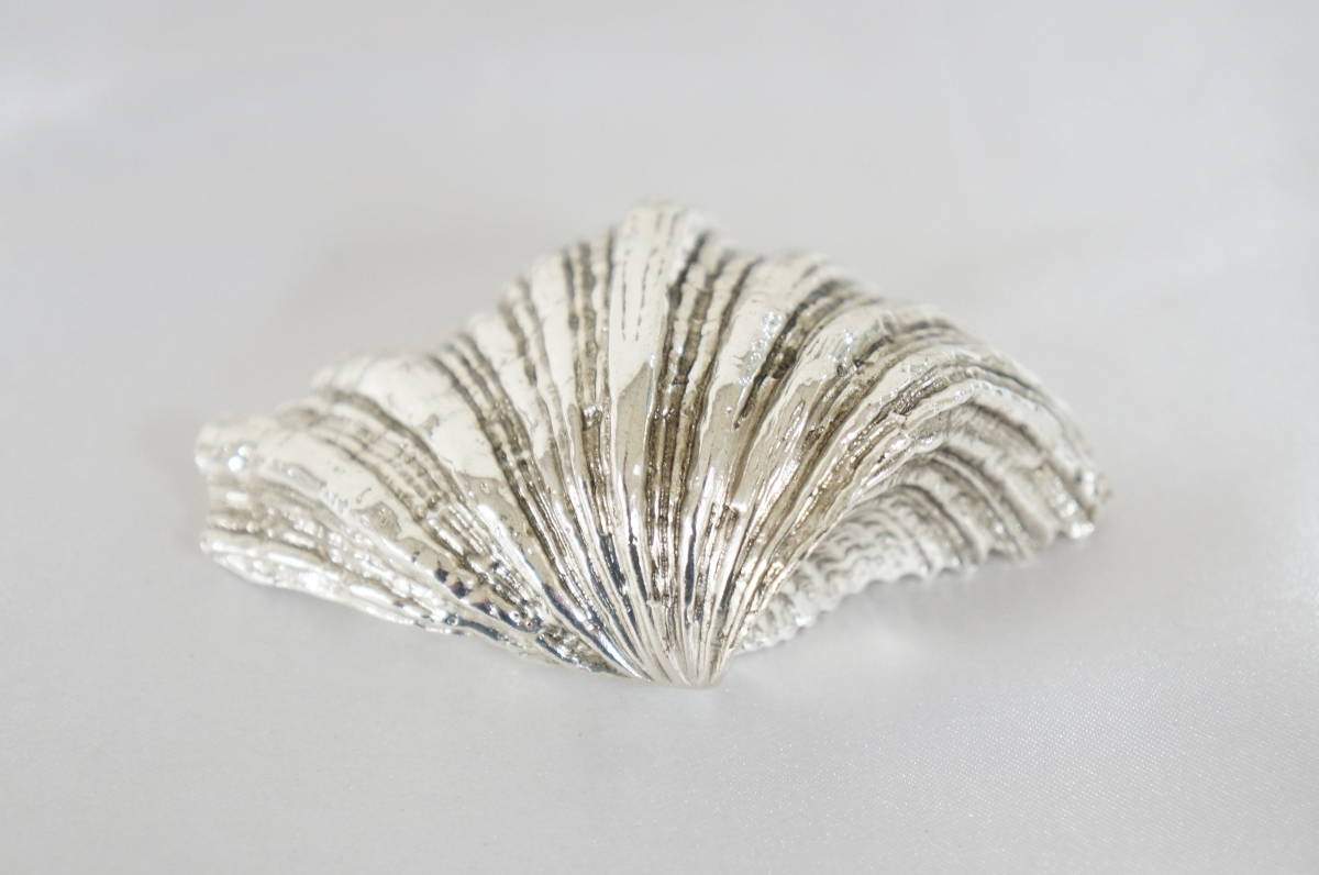 ① Christofle クリストフル Silverware 貝型 置物 重量:約124.3g