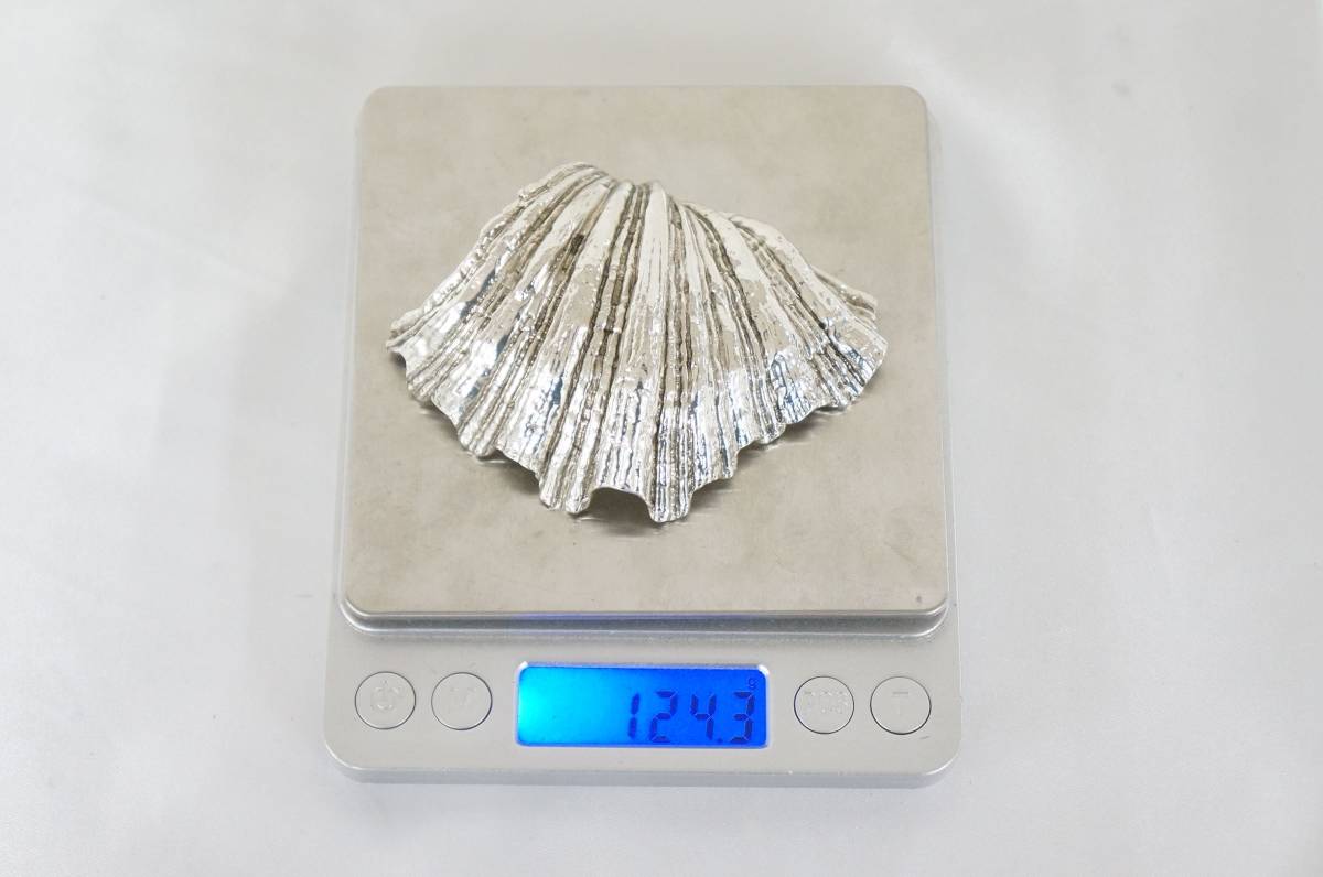世界の銘品☆CHRISTOFLEクリストフル　置物　シェル② ① Christofle クリストフル Silverware 貝型 置物 重量:約124.3g