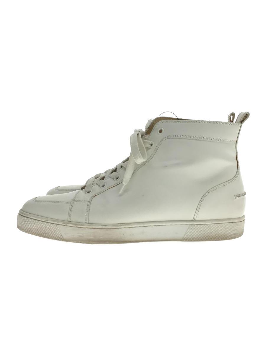 Christian Louboutin◇ハイカットスニーカー/44/WHT/レザー
