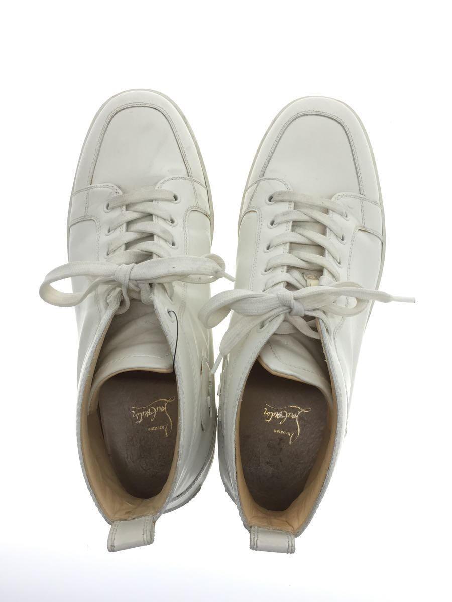 Christian Louboutin◇ハイカットスニーカー/44/WHT/レザー