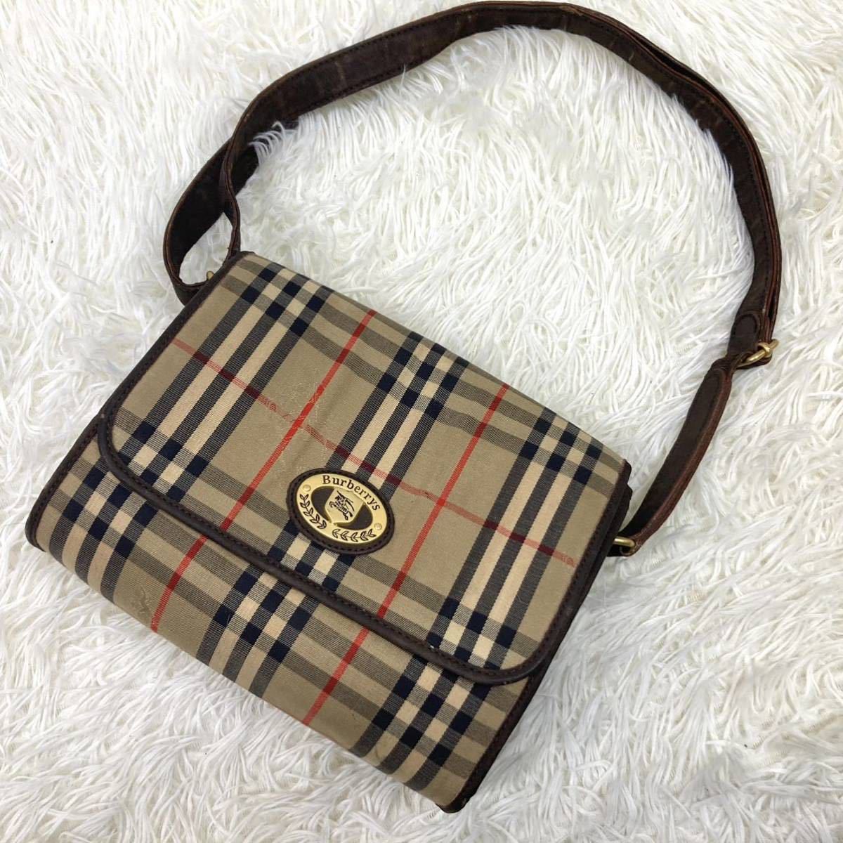 1円 【超希少】 BURBERRY バーバリー ショルダーバッグ ノバチェック 