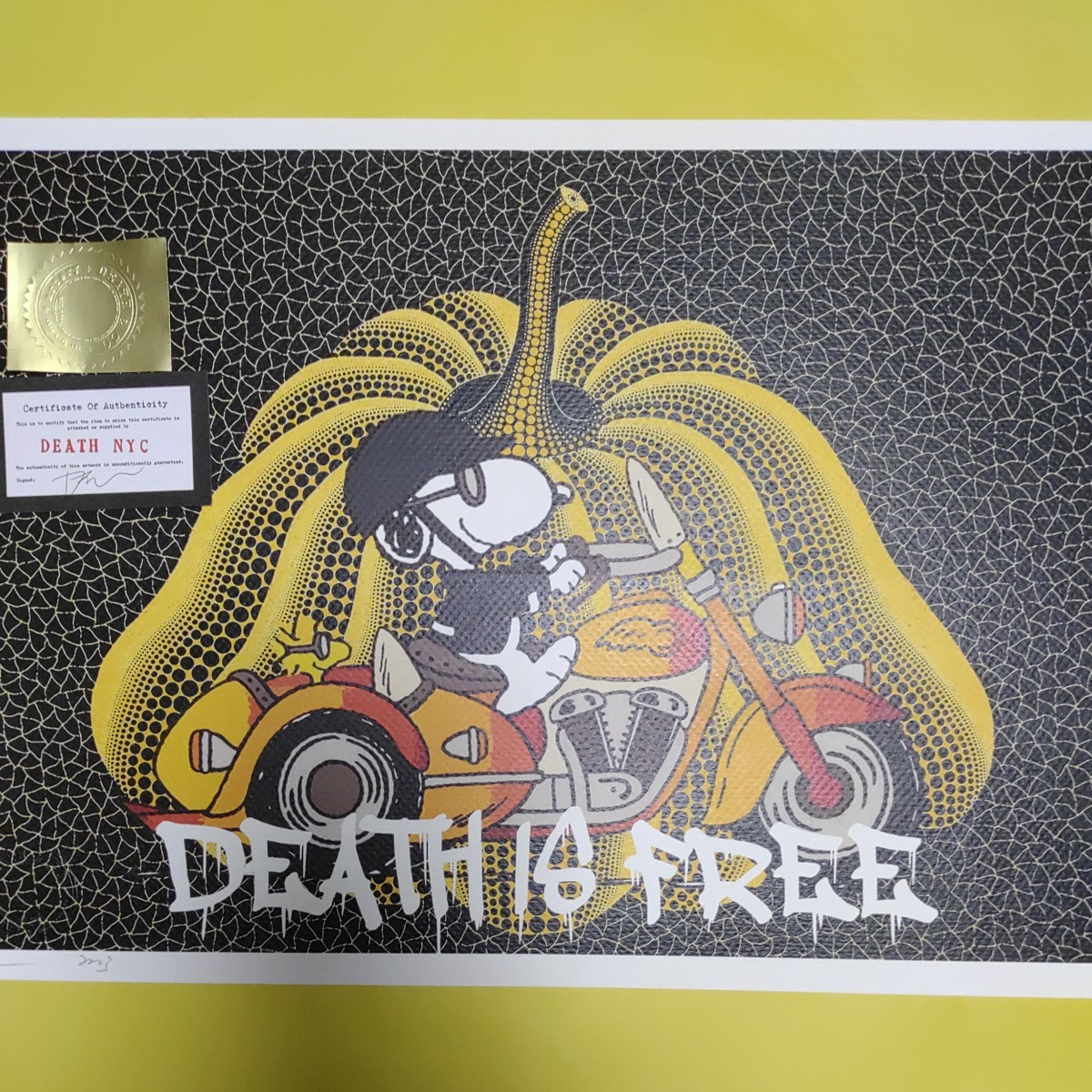 額込 世界限定100枚DEATH NYC アートポスター 現代アート 105 【公式通販】