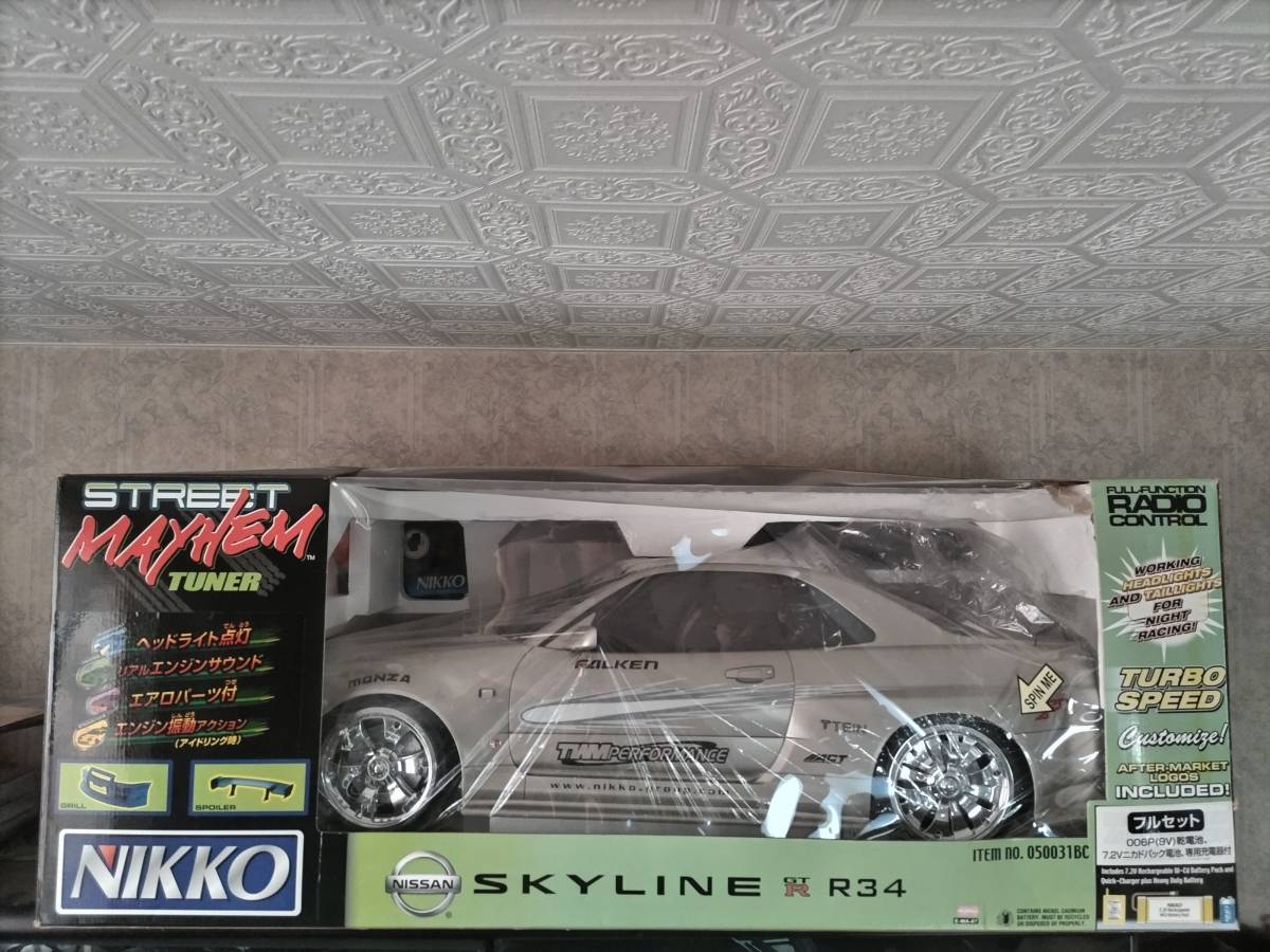 NIKKOラジコン スカイライン GTR R34 NISSAN 日産 ニッコー シルバー