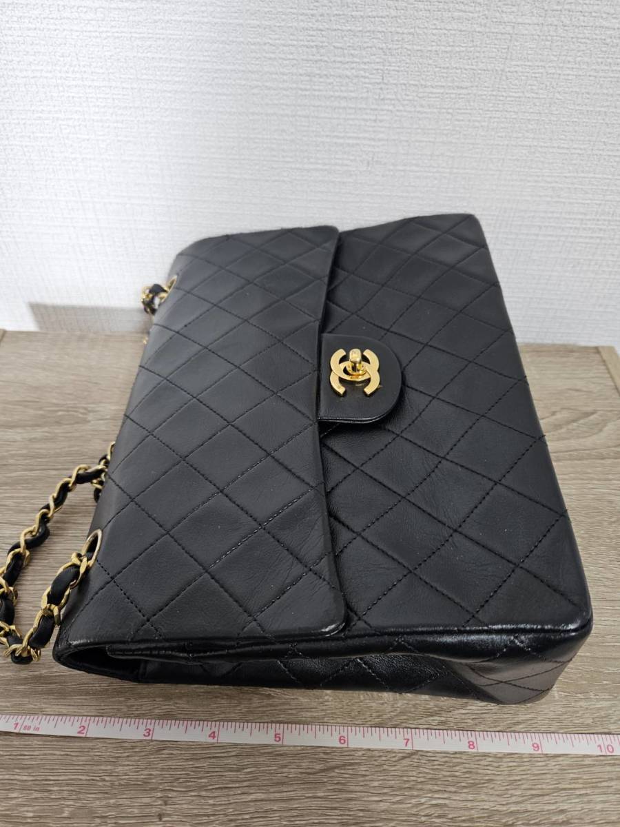 1円スタート】CHANEL シャネル マトラッセ ターンロック Wチェーン W 