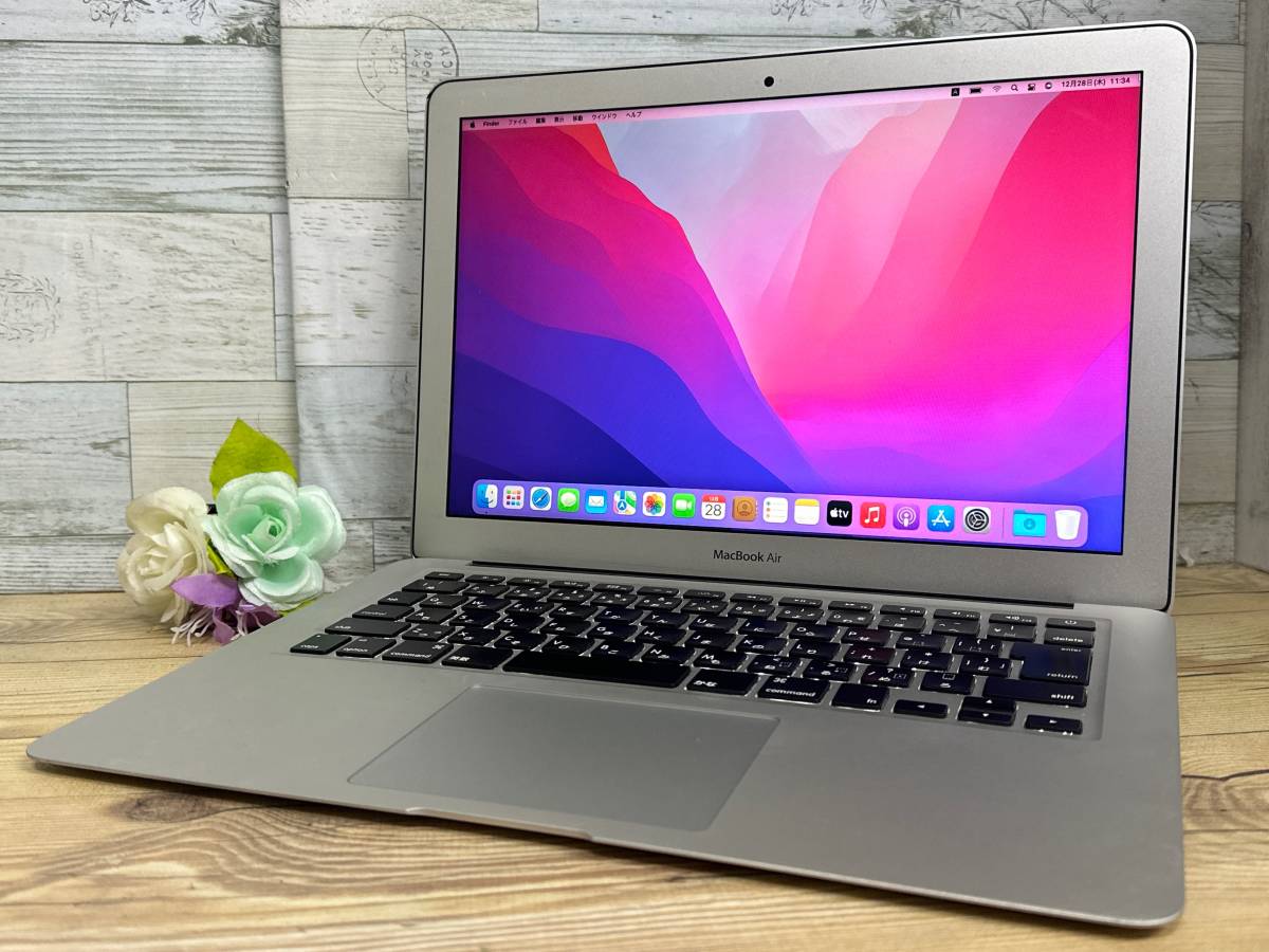 美品♪】MacBook Air 2017(A1466)[Core i5(5350U)1.8Ghz/RAM:8GB/SSD: