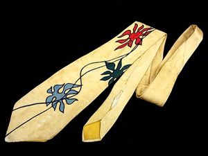 5G0447【超特売】当時物・激レア！入手困難SS TARO【岡本太郎】タロウ オカモト ネクタイ