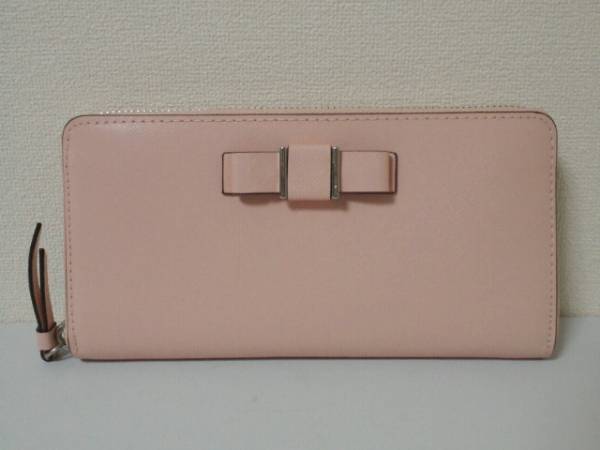 ☆新品　コーチ　リボン付長財布　(ペールピンク)☆