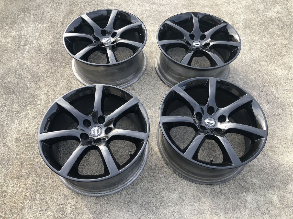 V35スカイラインクーペ日産純正18インチ中古アルミホイール4本