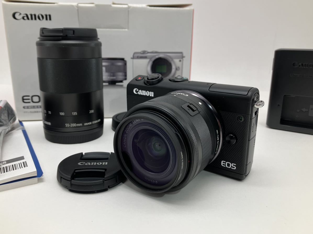 キャノンm100 55-200mmレンズ 美品(箱無し) 【公式通販】